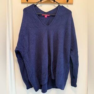 Lily Pulitzer Navy Sevie Dolman Sleeve Sweater